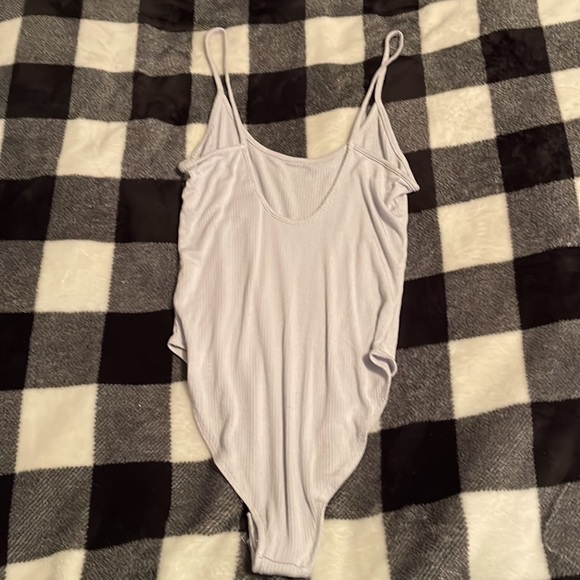 Light Blue Ribbed Body Suit - Picture 2 of 2
